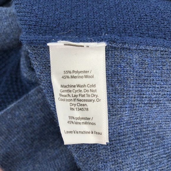 Vineyard Vines Mens Size Medium Wool Blend Shep Shirt Sweater Zip-Up Mock Neck - Picture 9 of 11